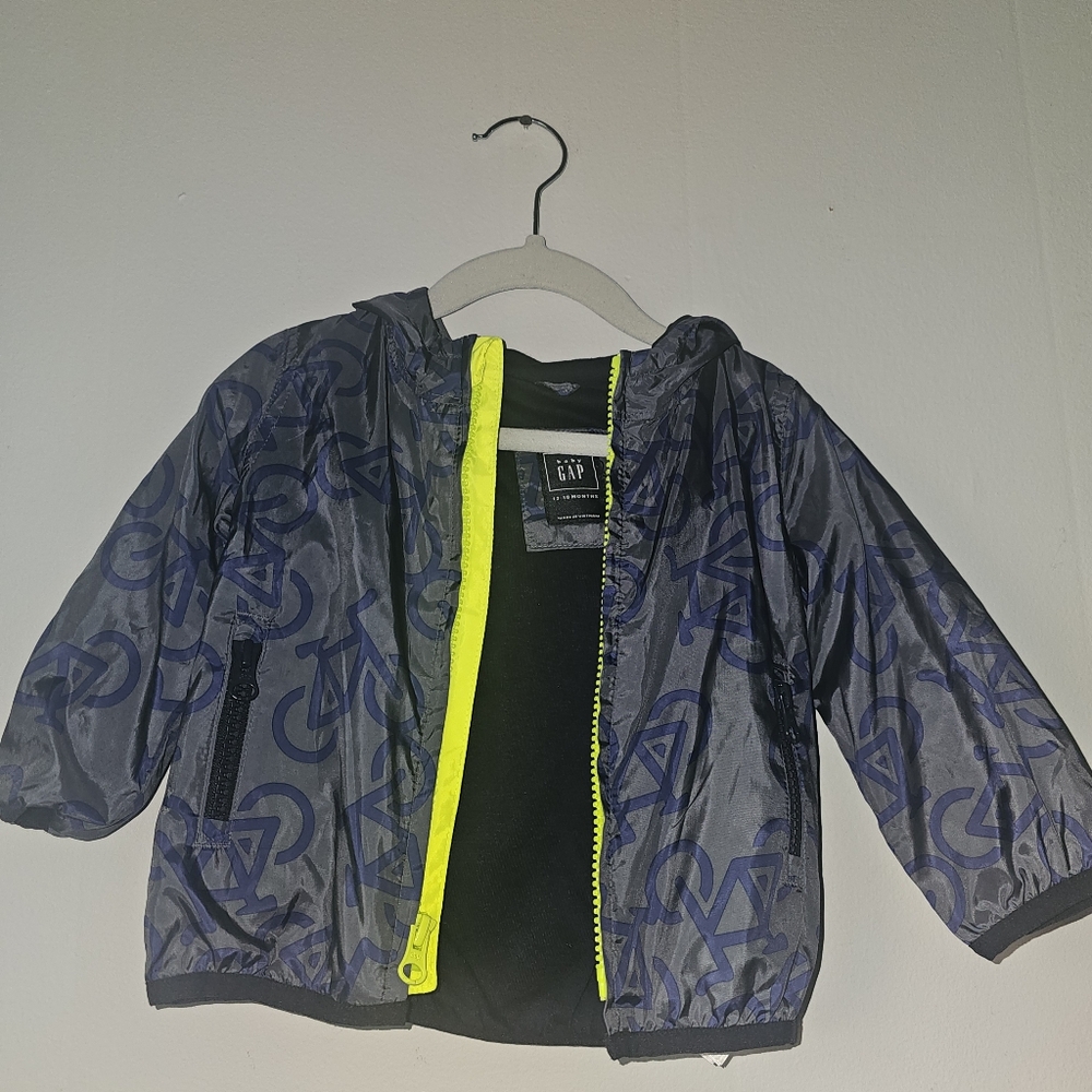 GAP | 12-18 mos | Blue and Black Bicycle Windbreaker - Picture 8 of 12